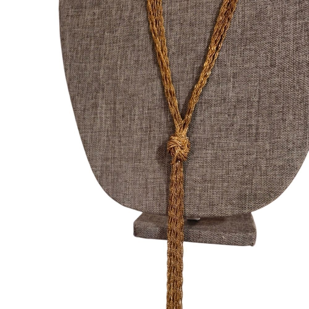 Gold-tone Multi-strand Statement Necklace - Picture 7 of 12